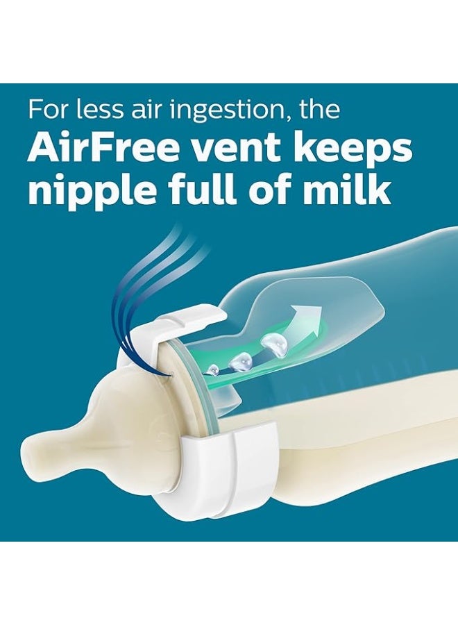 Avent PHILIPS AVENT Anti Colic Baby Bottles with AirFree Vent, 4oz, 4pk, Clear, - Image 4